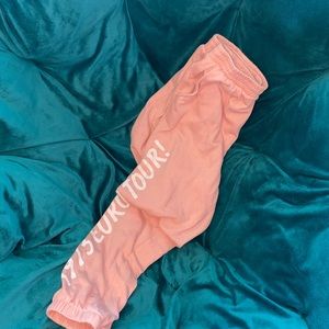 Pink Rolling Stone sweatpants